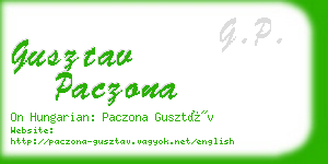 gusztav paczona business card